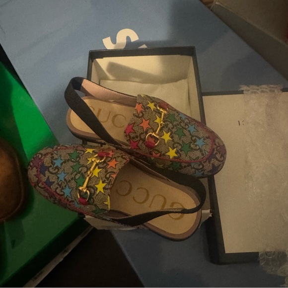 Gucci Princetown GG Logo Rainbow Star Loafers Flats - Picture 13 of 13